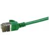 LogiLink CQ9065S RJ45 síťové kabely, propojovací kabely CAT 6A U/FTP 3.00 m zelená extrémně tenký , samozhášecí, flexibilní provedení, fóliové stínění, bez