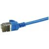LogiLink CQ9066S RJ45 síťové kabely, propojovací kabely CAT 6A U/FTP 3.00 m modrá extrémně tenký , samozhášecí, flexibilní provedení, fóliové stínění, bez