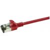 LogiLink CQ9054S RJ45 síťové kabely, propojovací kabely CAT 6A U/FTP 2.00 m červená extrémně tenký , samozhášecí, flexibilní provedení, fóliové stínění, bez