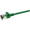 LogiLink CQ9045S RJ45 síťové kabely, propojovací kabely CAT 6A U/FTP 1.50 m zelená extrémně tenký , samozhášecí, flexibilní provedení, fóliové stínění, bez