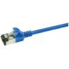 LogiLink CQ9046S RJ45 síťové kabely, propojovací kabely CAT 6A U/FTP 1.50 m modrá extrémně tenký , samozhášecí, flexibilní provedení, fóliové stínění, bez