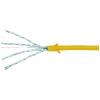 LogiLink CQ9047S RJ45 síťové kabely, propojovací kabely CAT 6A U/FTP 1.50 m žlutá extrémně tenký , samozhášecí, flexibilní provedení, fóliové stínění, bez