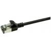 LogiLink CQ9033S RJ45 síťové kabely, propojovací kabely CAT 6A U/FTP 1.00 m černá extrémně tenký , samozhášecí, flexibilní provedení, fóliové stínění, bez