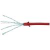 LogiLink CQ9034S RJ45 síťové kabely, propojovací kabely CAT 6A U/FTP 1.00 m červená extrémně tenký , samozhášecí, flexibilní provedení, fóliové stínění, bez