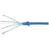 LogiLink CQ9036S RJ45 síťové kabely, propojovací kabely CAT 6A U/FTP 1.00 m modrá extrémně tenký , samozhášecí, flexibilní provedení, fóliové stínění, bez
