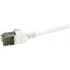 LogiLink CQ9041S RJ45 síťové kabely, propojovací kabely CAT 6A U/FTP 1.50 m bílá extrémně tenký , samozhášecí, flexibilní provedení, fóliové stínění, bez