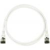 LogiLink CQ9041S RJ45 síťové kabely, propojovací kabely CAT 6A U/FTP 1.50 m bílá extrémně tenký , samozhášecí, flexibilní provedení, fóliové stínění, bez