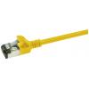 LogiLink CQ9017S RJ45 síťové kabely, propojovací kabely CAT 6A U/FTP 0.30 m žlutá extrémně tenký , samozhášecí, flexibilní provedení, fóliové stínění, bez