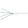 LogiLink CQ9021S RJ45 síťové kabely, propojovací kabely CAT 6A U/FTP 0.50 m bílá extrémně tenký , samozhášecí, flexibilní provedení, fóliové stínění, bez