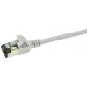 LogiLink CQ9012S RJ45 síťové kabely, propojovací kabely CAT 6A U/FTP 0.30 m šedá extrémně tenký , samozhášecí, flexibilní provedení, fóliové stínění, bez