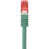 Renkforce RF-5228502 RJ45 síťové kabely, propojovací kabely CAT 6 S/FTP 0.25 m zelená s ochranou, pozlacené kontakty, samozhášecí 1 ks