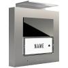 m-e modern-electronics ADV-1010 S kabelový Venkovní audiostanice pro domovní telefon venkovní jednotka, pro 1 rodinu, stříbrná, 41315