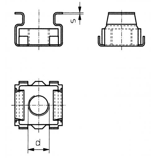 TOOLCRAFT 521810 klecová matice M5 ocel 10 ks
