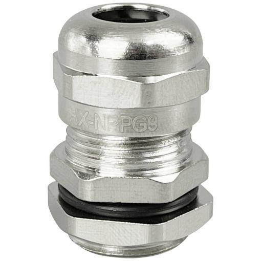 TRU COMPONENTS TC-10302876 kabelová průchodka PG11 mosaz (poniklovaná) kov 1 ks