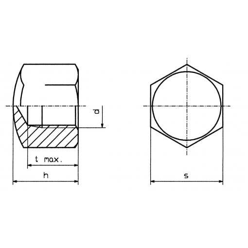 TOOLCRAFT M4 D917-STAHL:A2K 194783 klobouková matice uzavřená M4 ocel pozinkované 10 ks