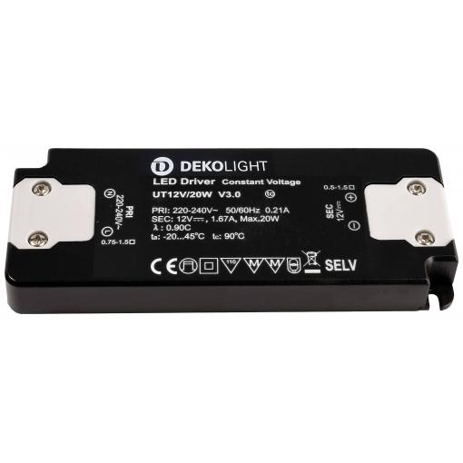 Deko Light FLAT, CV, UT12V/20W LED driver 20 W 0 - 1670 mA 12 V 1 ks