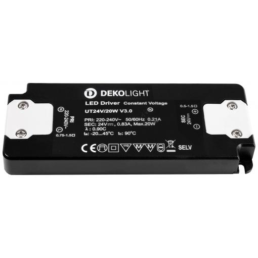 Deko Light FLAT, CV, UT24V/20W LED driver konstantní napětí 20 W 0 - 830 mA 24 V 1 ks