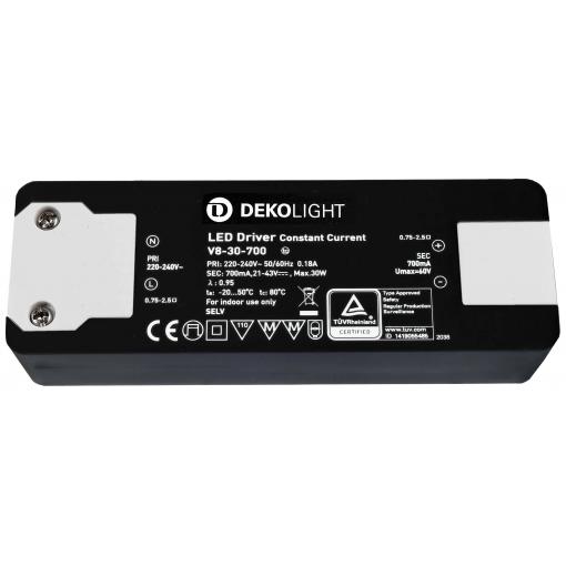 Deko Light BASIC, CC, V8-30-700mA/30W LED driver konstantní proud 30 W 700 mA 21 - 43 V 1 ks