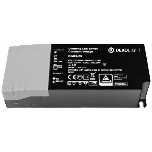 Deko Light BASIC, DIM, CV, 24V 2,5-25W LED driver konstantní napětí 25 W 105 - 1040 mA 24 V 1 ks