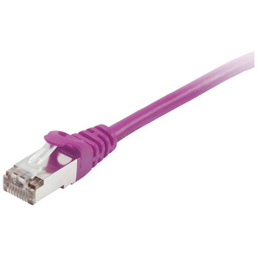 Equip 605551 RJ45 síťové kabely, propojovací kabely CAT 6 S/FTP 2.00 m fialová pozlacené kontakty 1 ks