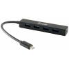 Equip 128954 USB Hub 4 porty USB-A USB 3.1 Gen1 5 GBit/s s konektorem USB C černá Equip Life USB 3.1 Type-C to 4-Port USB 3.0 Hub