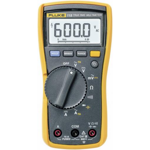 Fluke 115 digitální multimetr, Kalibrováno dle (ISO), CAT III 600 V, Displej (counts): 6000