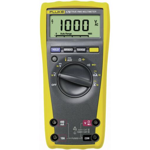 Fluke 179 digitální multimetr, Kalibrováno dle (ISO), CAT III 1000 V, CAT IV 600 V, Displej (counts): 6000