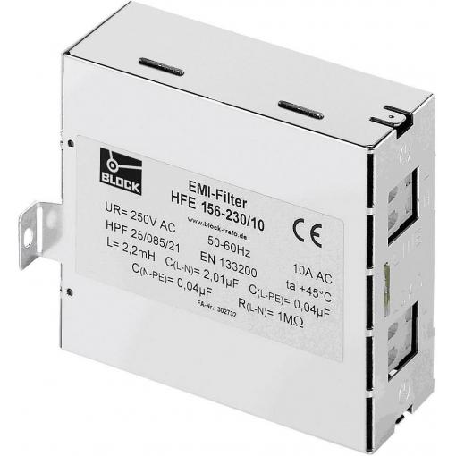 Block HFE 156-230/6 HFE 156-230/6 bezdrátový odrušovací filtr 250 V/AC 6 A (š x v) 40 mm x 85 mm 1 ks