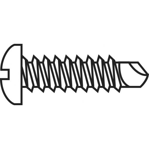 TOOLCRAFT 828031 závrtný šroub 4.2 mm 19 mm křížová drážka Philips DIN 7504 ocel pozinkované 100 ks
