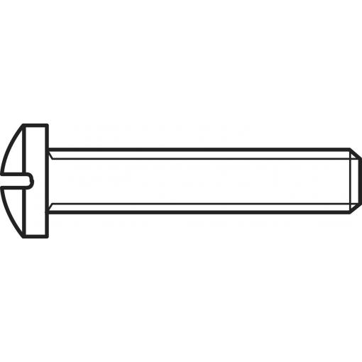 TOOLCRAFT 827126 čočkový šroub M2 5 mm křížová drážka Philips DIN 7985 ocel galvanizováno zinkem 100 ks