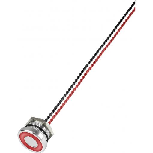 TRU COMPONENTS PS225P10Y01R24L piezo tlačítko     červená (Ø) 28 mm  1 ks