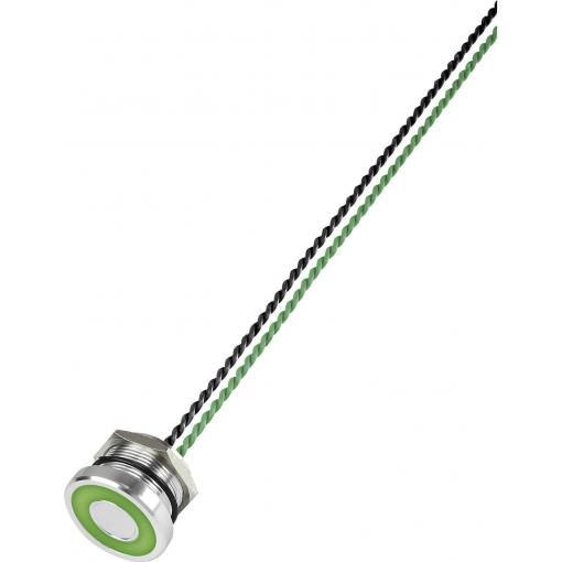 TRU COMPONENTS 649965 PS225P10Y01G24L piezo tlačítko zelená (Ø) 28 mm 1 ks