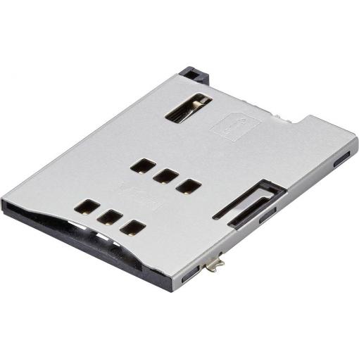 Molex Slot pro SIM kartu 6, rozteč 2.54 mm, 475532001, 600 ks Tape on Full reel
