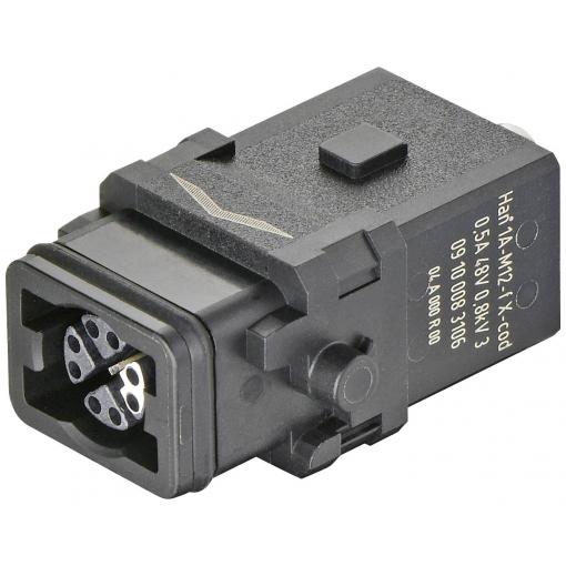 konektor Han 1A-M12-f X-coded 09100083106 HARTING 1 ks