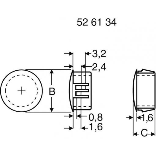 PB Fastener 76064 uzávěr / záslepka Tloušťka montážní desky (max.) 1.6 mm černá 1 ks