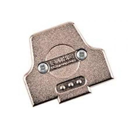 Molex 1731110087 FCT Metal Backshell for D-Sub Connector, Shell Size 2, Straight Cable Outlet, with Rubber Bushing