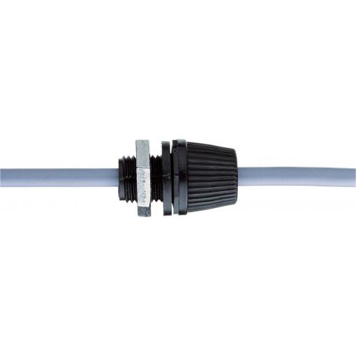 Donau Elektronik 527190 kabelová průchodka s odlehčením tahu M10 polyamid černá 1 ks