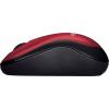 Logitech M185 optická myš, přenos bezdrátový, 3 tlačítko, 1000 dpi, červená
