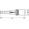KS Tools 514.1136 514.1136 1/4 magnetický rychloupínací držák bitů s kloubem 90 mm 1/4 (6,3 mm)