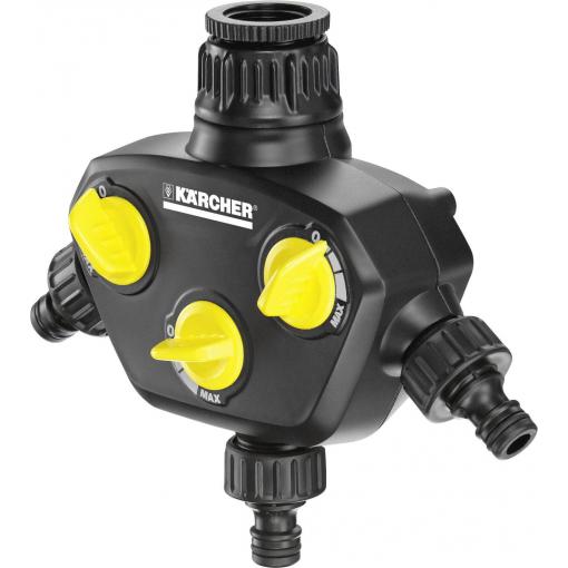 Kärcher Home & Garden 2.645-200.0 Kärcher - 3-Wege-Verteiler - 60 mm plast 3cestný rozdělovač rychlospojka, 25 mm, 24,2 mm (3/4) vnitřní závit s regulačním