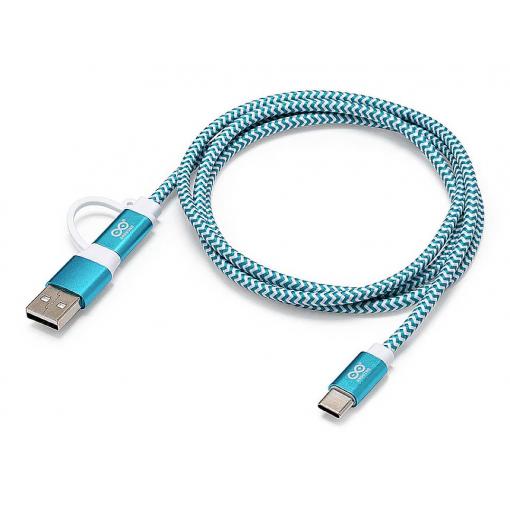 Arduino TPX00094 USB-C kabel Arduino [1x USB-C® - 2x USB-C®, USB A] 1 m bílá, tyrkysová