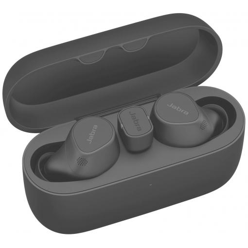 Jabra Evolve2 Buds špuntová sluchátka (In Ear) Bluetooth® stereo černá Redukce šumu mikrofonu, Potlačení hluku Nabíjecí pouzdro, Vypnutí zvuku mikrofonu