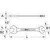 KS Tools 964.2201 9642201 oboustranný plochý klíč Délka klíče (cm) (jen pro nadpis) 5.5 - 7 mm