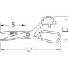 KS Tools 9651302 univerzální nůžky 225 mm