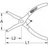 KS Tools 1151088 Kleště na klipsu, konec kleští 80°, 200 mm
