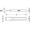 KS Tools Zednický sekáč, plochý oválný, 33 x 600 mm 1620197