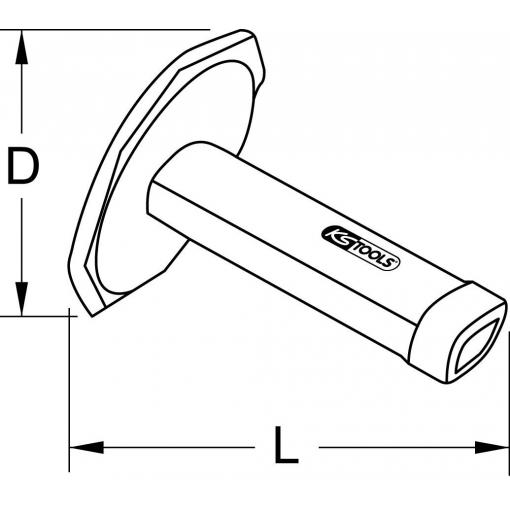 KS Tools Ruční ochranná rukojeť pro sekáč, 26 x 13 mm 1620444