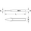 KS Tools Křížové dláto, ploché, oválné, 9 x 300 mm 1620287