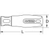 Rukojeť pilníku, obdélníkový záznam, 120 mm KS Tools 1610010