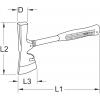 KS Tools 1402004 Sekáček na sádru 330 mm 900 Hmotnost hlavy 600 g